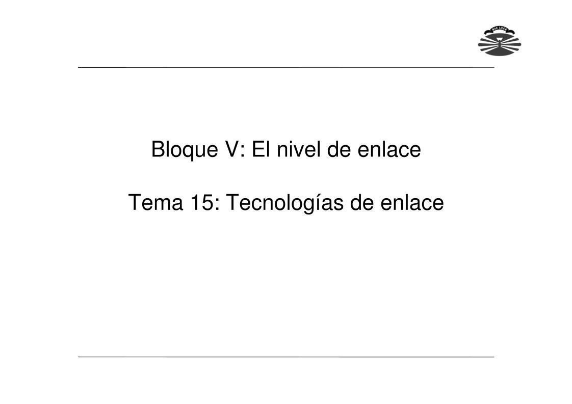 Imágen de pdf Tema 15 - Tecnologías de enlace