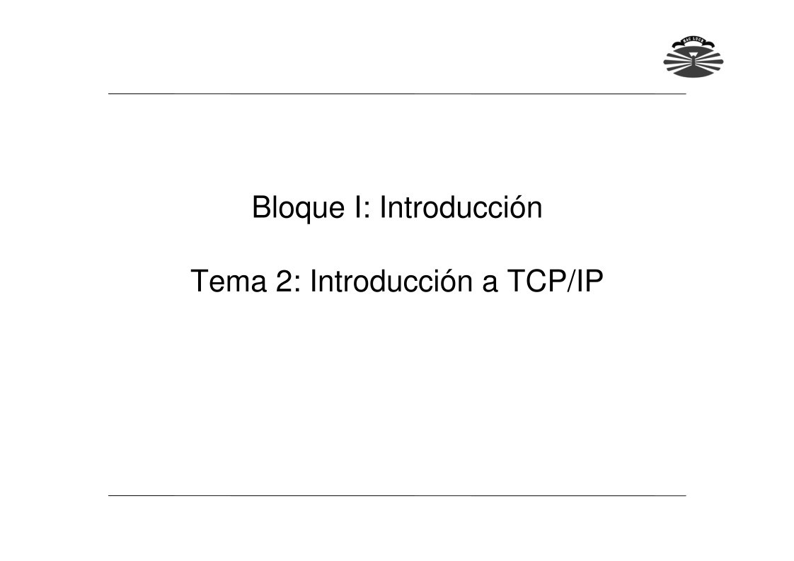 Imágen de pdf Tema 2 - Introducción a TCP/IP