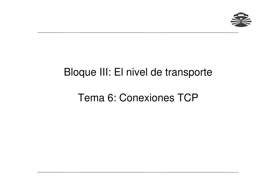 Imágen de pdf Tema 6 - Conexiones TCP