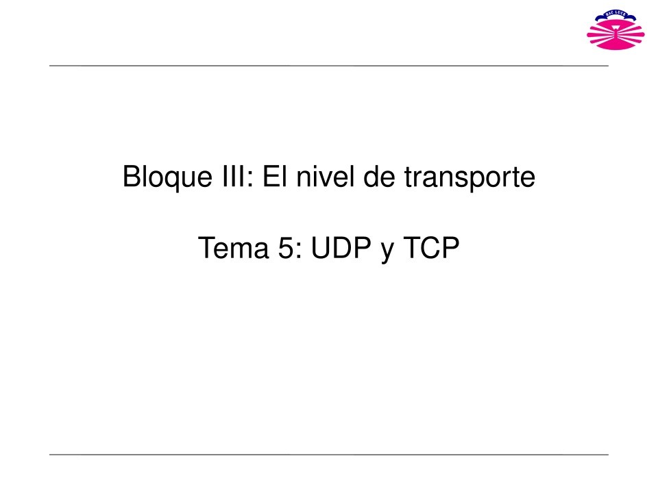 Imágen de pdf Tema 5 - UDP y TCP