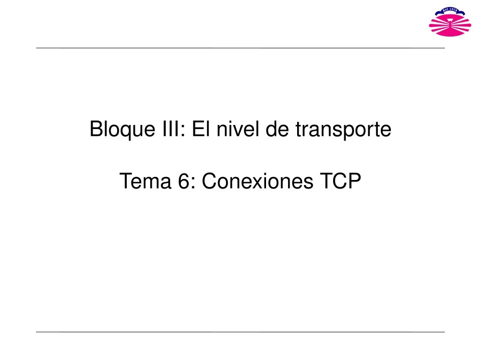 Imágen de pdf Tema 6 - Conexiones TCP