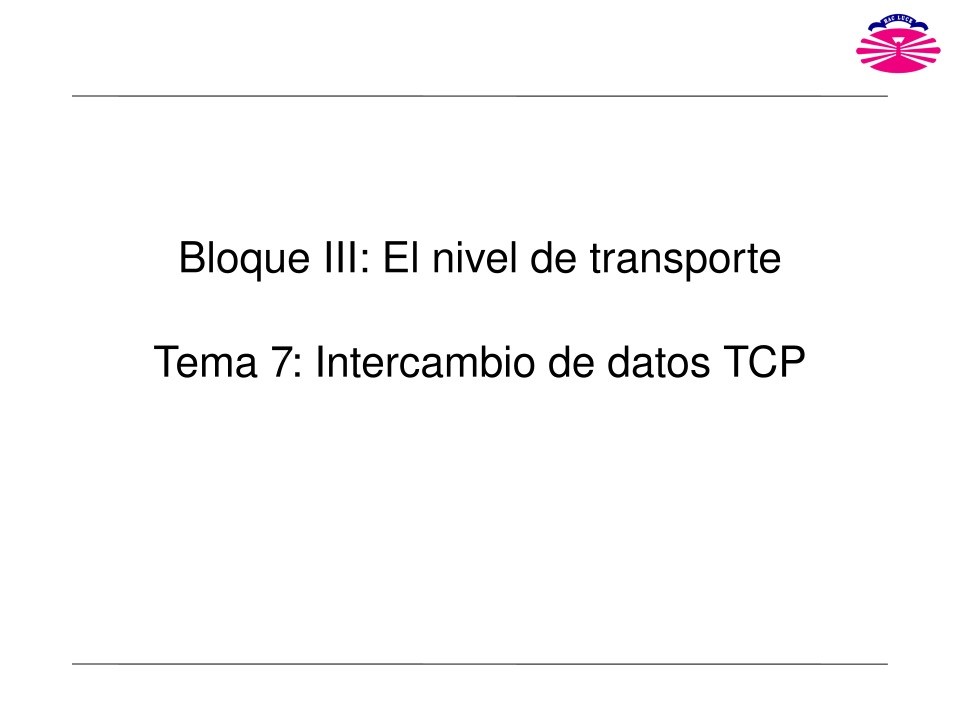 Imágen de pdf Tema 7 - Intercambio de datos TCP