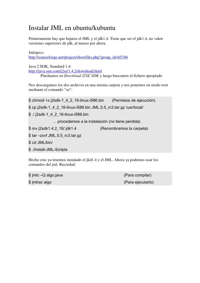 Imágen de pdf Instalar JML en ubuntu
