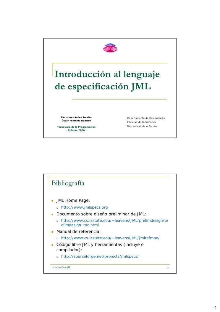 Imágen de pdf Introducción al lenguaje de especificación JML
