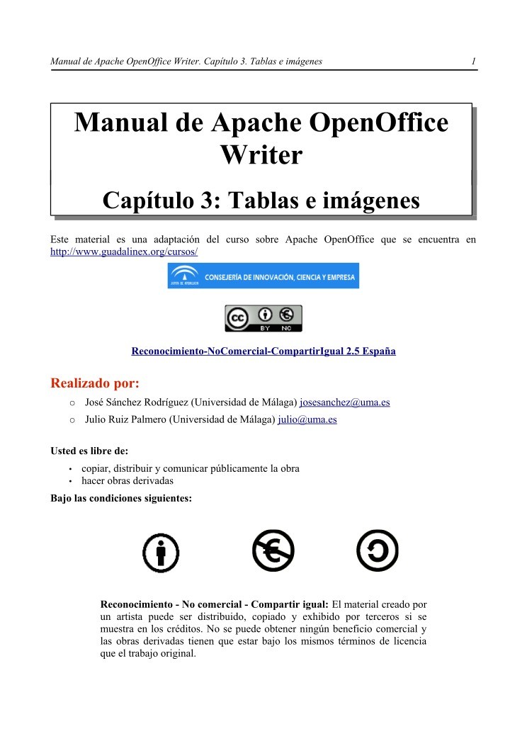 Imágen de pdf Manual de Apache OpenOffice Writer - Capítulo 3. Tablas e imágenes