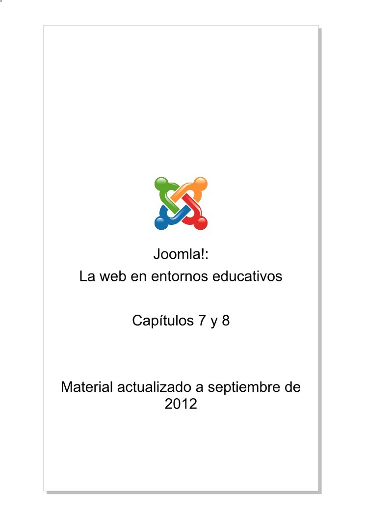 Imágen de pdf Joomla!: La web en entornos educativos Capítulos 7 y 8
