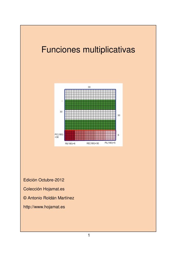 Imágen de pdf Funciones multiplicativas