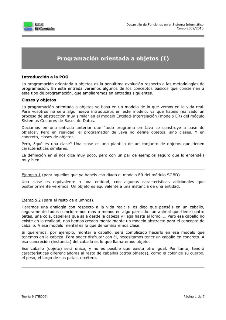 Imágen de pdf Programación orientada a objetos (I)