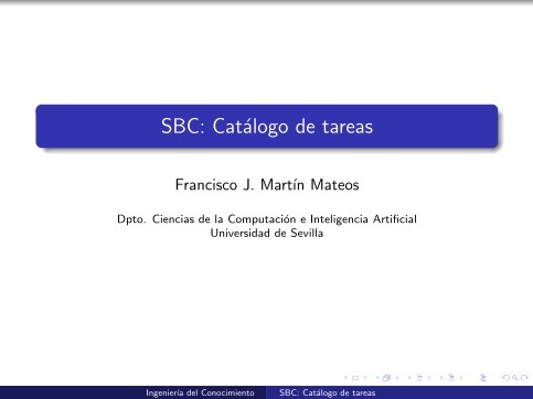 Imágen de pdf SBC: Catálogo de tareas
