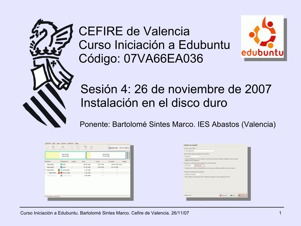 Imágen de pdf Sesión 4: Instalación en el disco duro