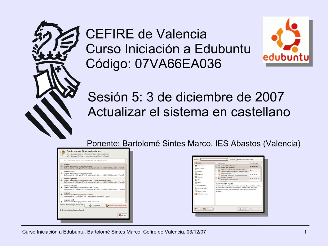 Imágen de pdf Sesión 5: Actualizar el sistema en castellano