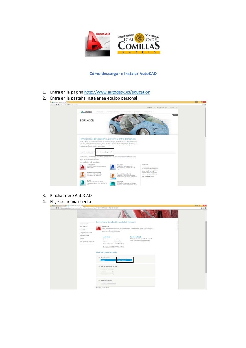 Imágen de pdf Cómo descargar e Instalar AutoCAD