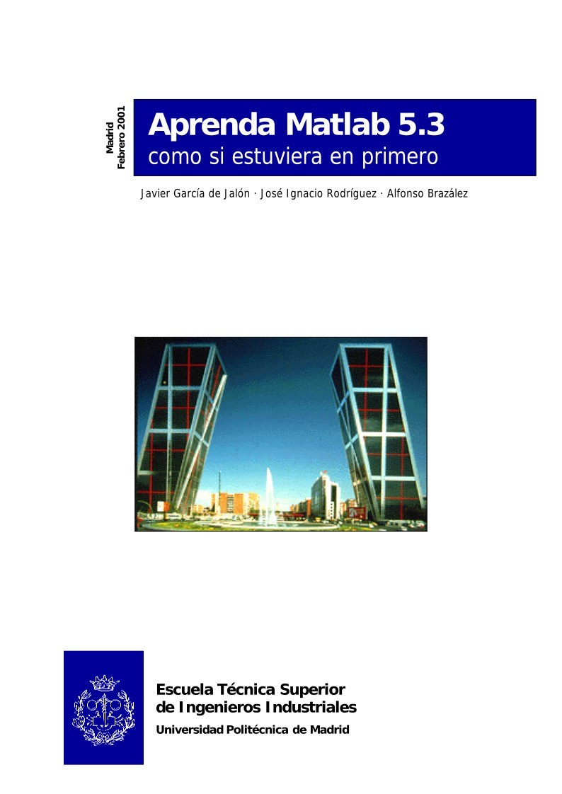 Imágen de pdf Aprenda Matlab 5.3 como si estuviera en primero