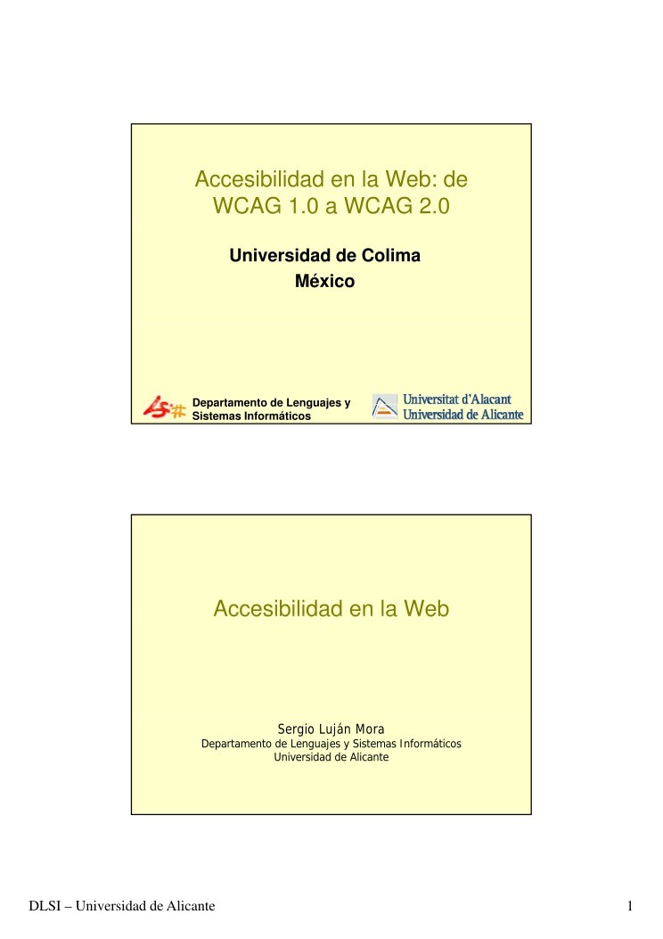 Imágen de pdf Accesibilidad en la Web: de WCAG 1.0 a WCAG 2.0