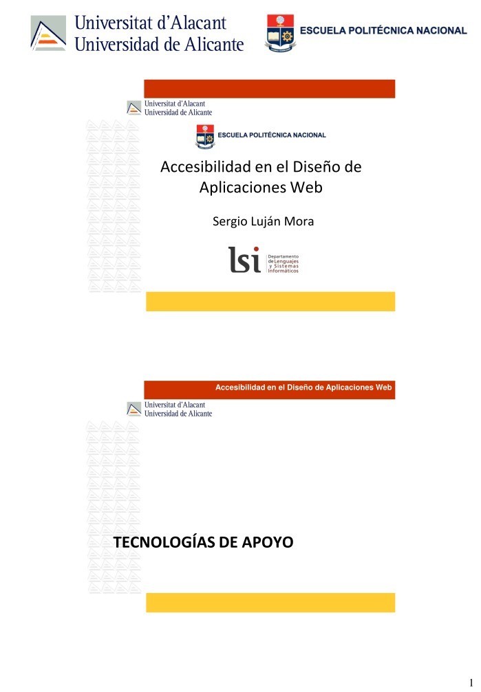 Imágen de pdf TECNOLOGÍAS DE APOYO - Accesibilidad en el Diseño de Aplicaciones Web
