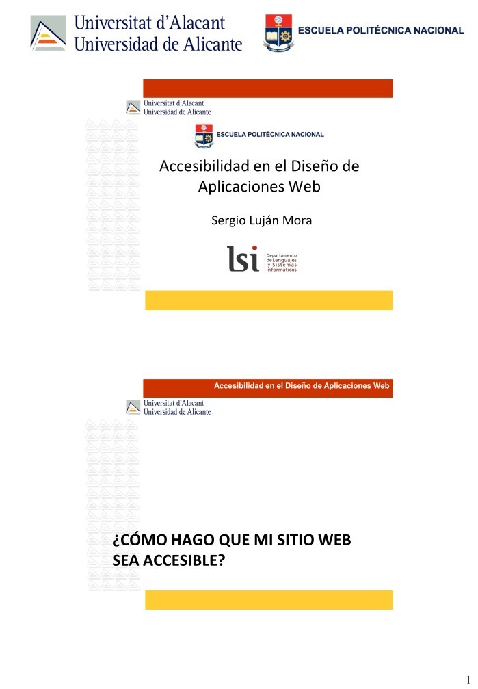 Imágen de pdf ¿CÓMO HAGO QUE MI SITIO WEB SEA ACCESIBLE? - Accesibilidad en el Diseño de Aplicaciones Web
