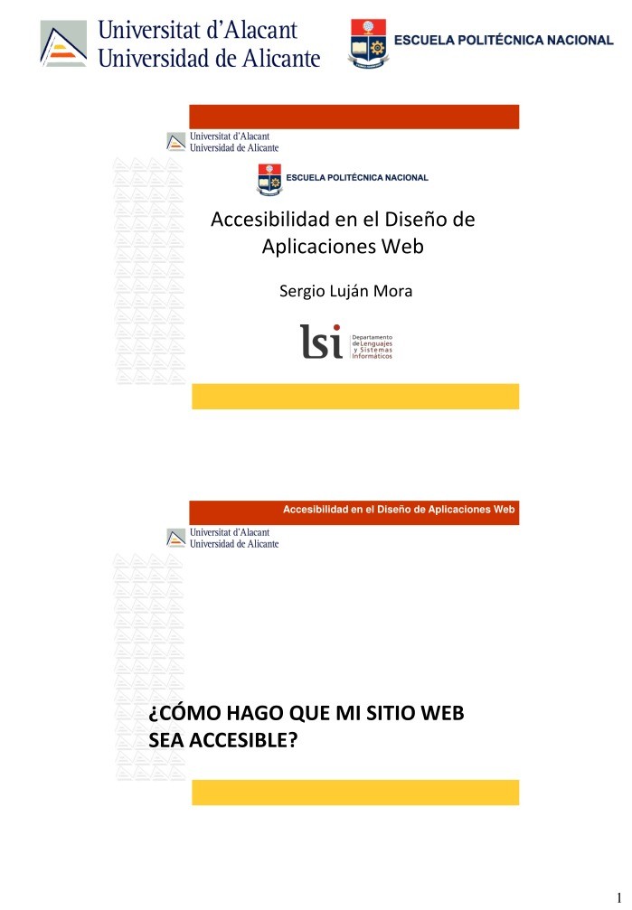 Imágen de pdf ¿CÓMO HAGO QUE MI SITIO WEB SEA ACCESIBLE? - Accesibilidad en el Diseño de Aplicaciones Web