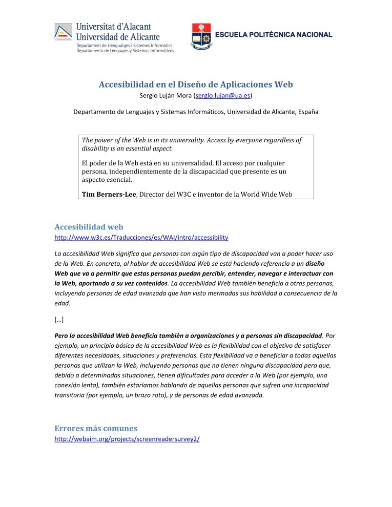 Imágen de pdf Accesibilidad en el Diseo de Aplicaciones Web
