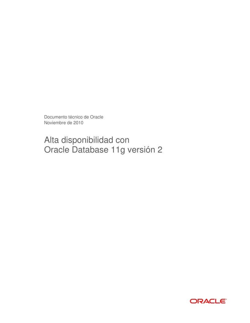 Imágen de pdf Alta disponibilidad con Oracle Database 11g versión 2