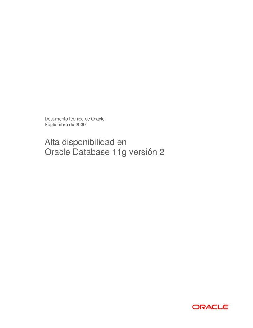 Imágen de pdf Alta disponibilidad en Oracle Database 11g versión 2