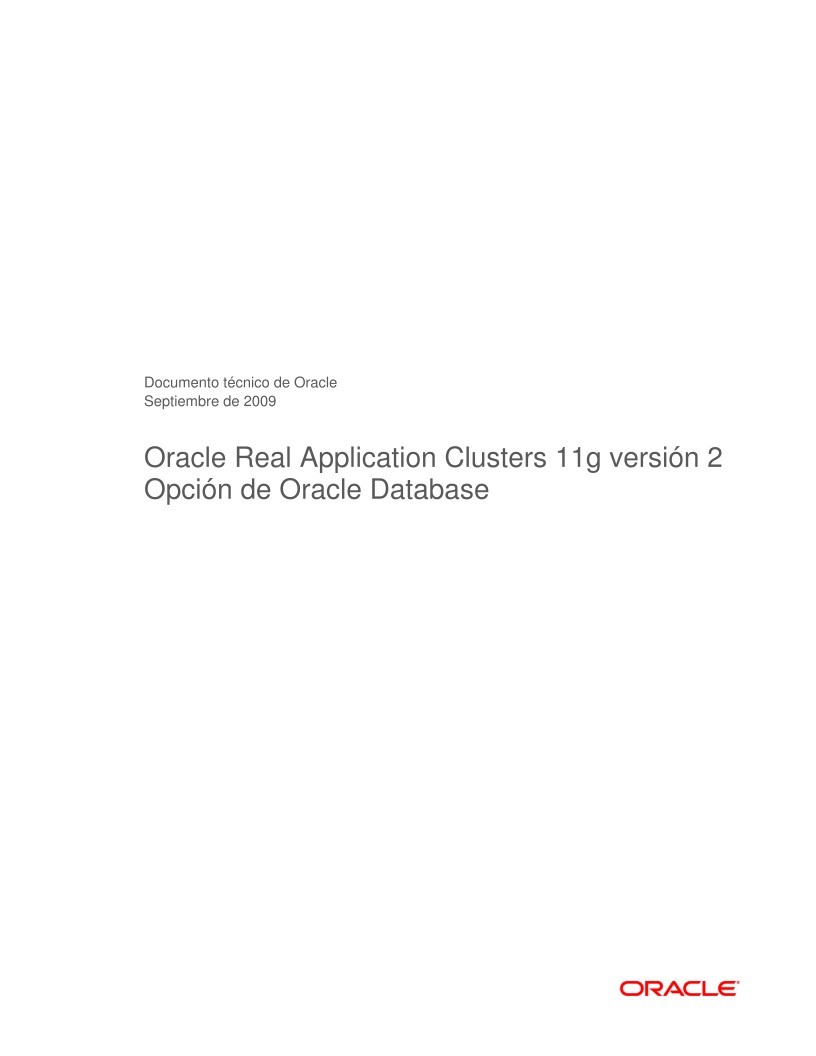 Imágen de pdf Oracle Real Application Clusters 11g versión 2 - Opción de Oracle Database