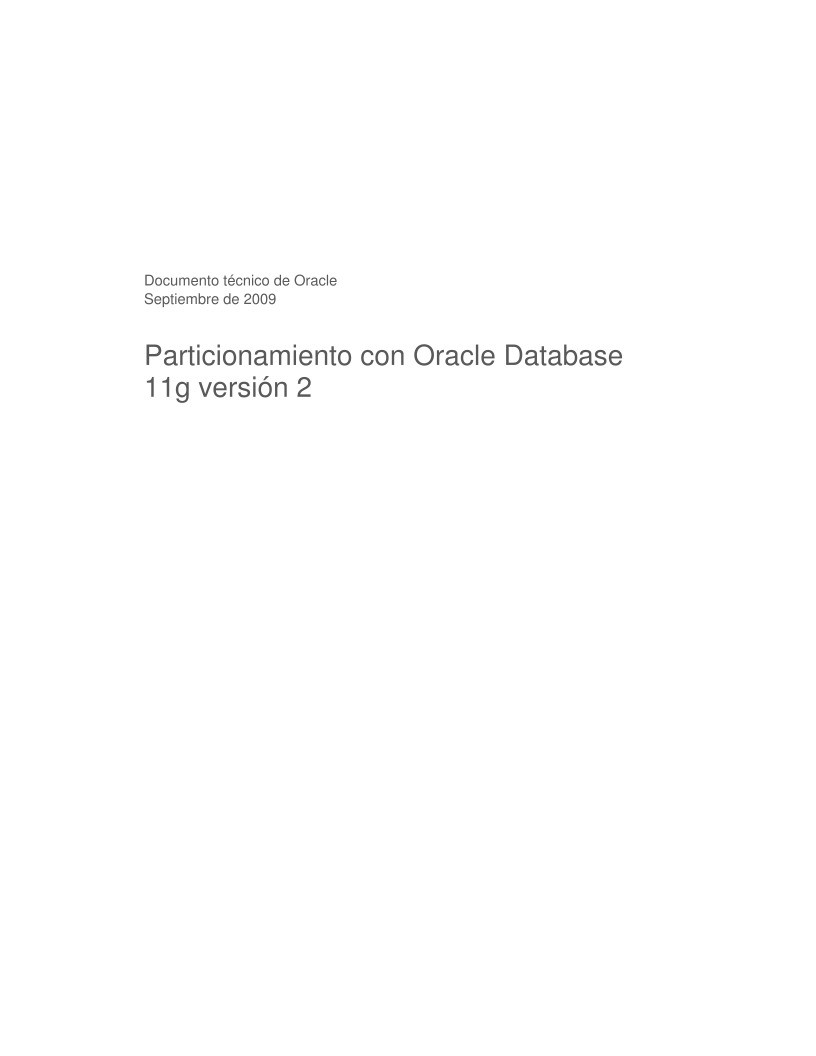 Imágen de pdf Particionamiento con Oracle Database 11g versión 2