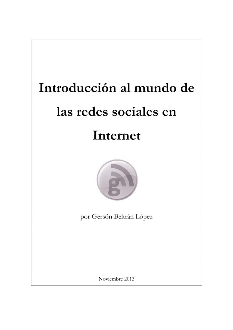 Imágen de pdf Introduccin al mundo de las redes sociales en Internet