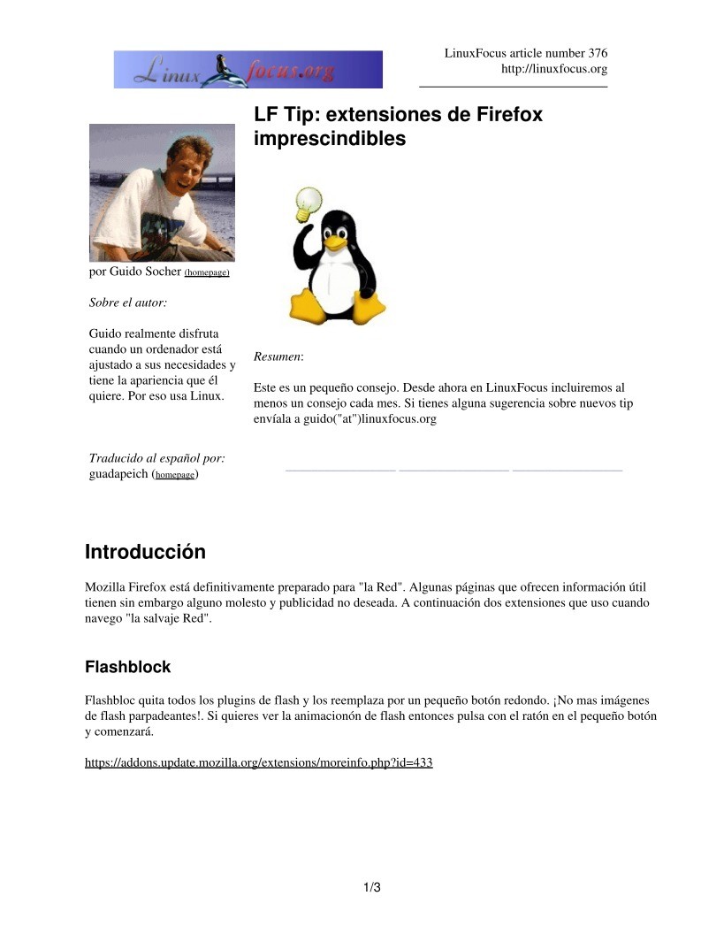 Imágen de pdf LF Tip: extensiones de Firefox imprescindibles