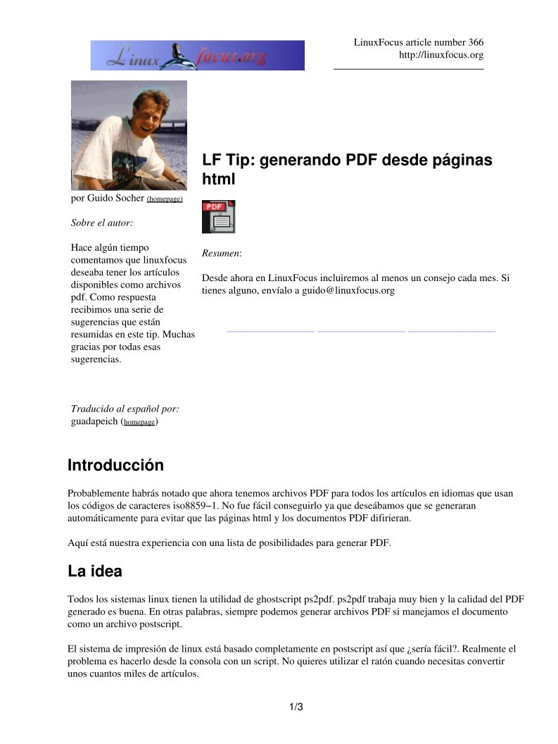 Imágen de pdf LF Tip: generando PDF desde páginas html