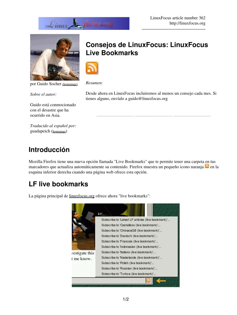 Imágen de pdf Consejos de LinuxFocus: LinuxFocus Live Bookmarks