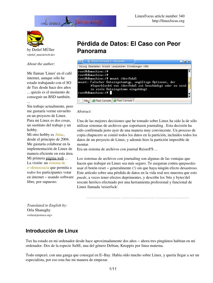 Imágen de pdf Pérdida de Datos: El Caso con Peor Panorama