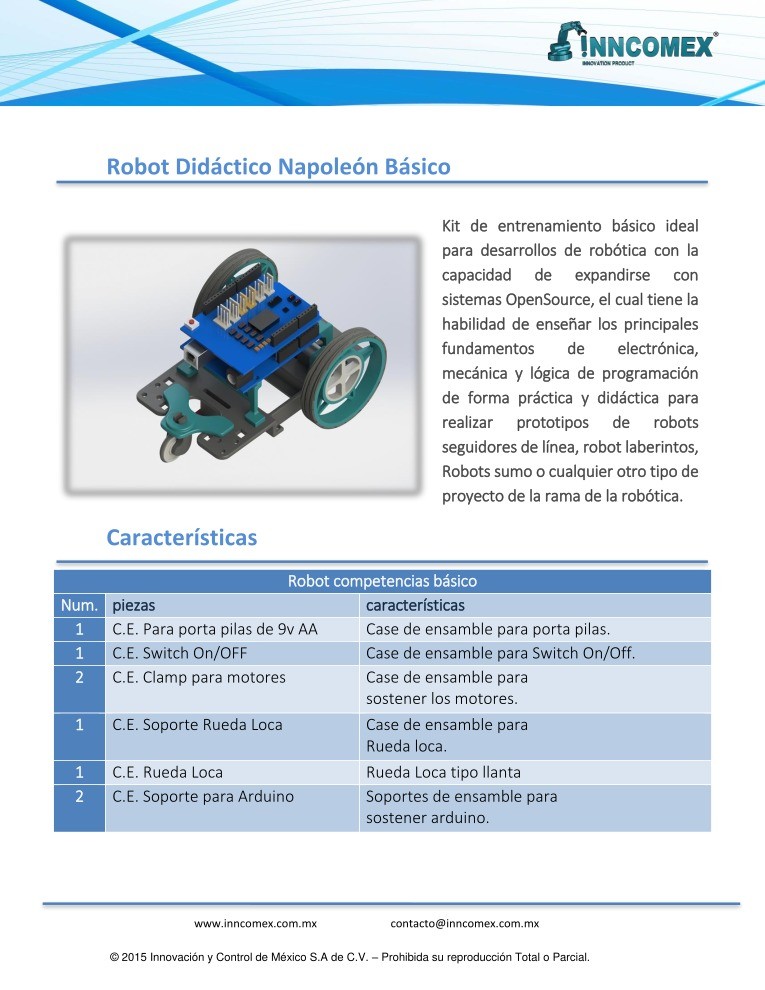 Imágen de pdf Robot Didáctico Napoleón Básico