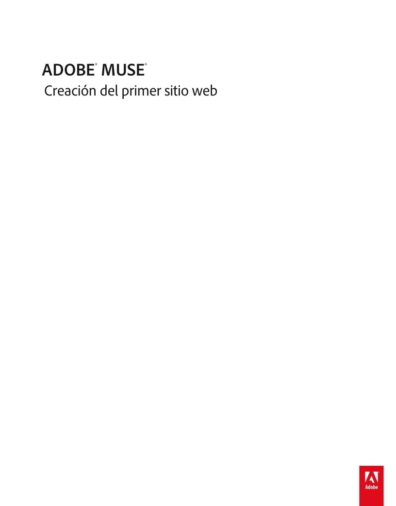 Imágen de pdf ADOBE MUSE Creación del primer sitio web