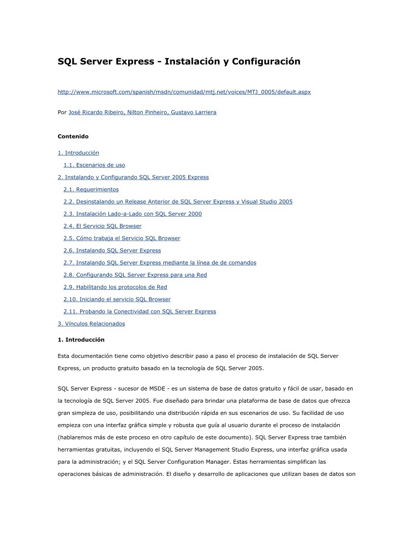 Imágen de pdf SQL Server Express - Instalación y Configuración