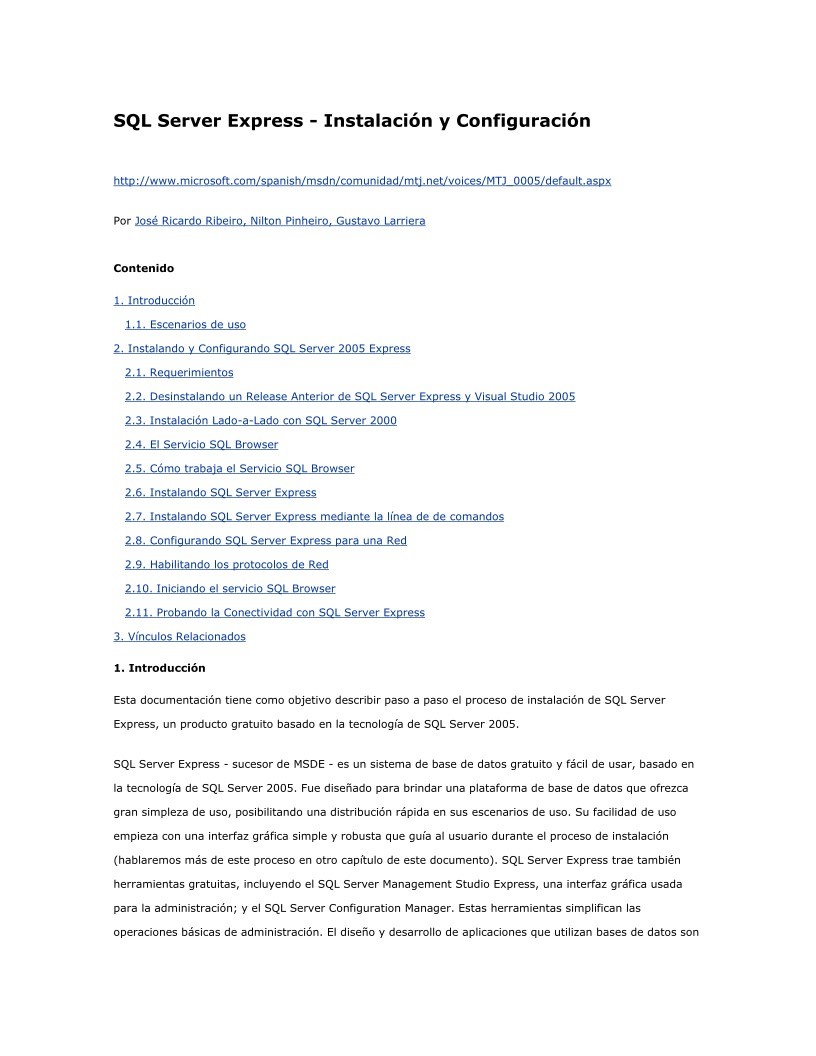 Imágen de pdf SQL Server Express - Instalación y Configuración