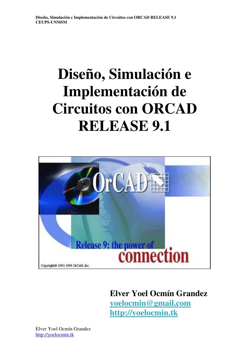 Imágen de pdf Diseño, Simulación e Implementación de Circuitos con ORCAD RELEASE 9.1