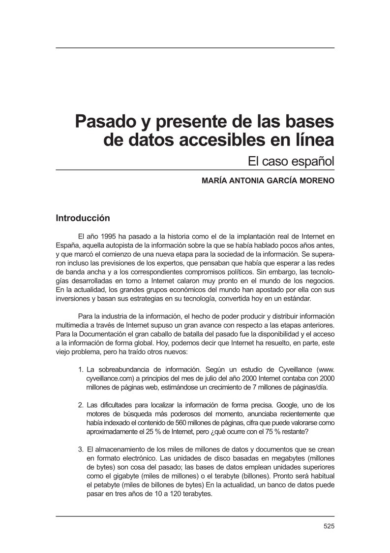 Imágen de pdf Pasado y presente de las bases de datos accesibles en línea