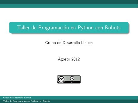 Imágen de pdf Taller de Programación en Python con Robots