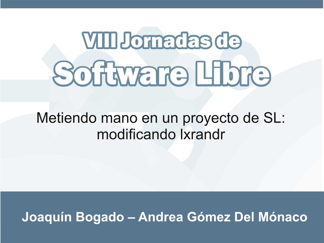 Imágen de pdf Metiendo mano en un proyecto de SL: modificando lxrandr