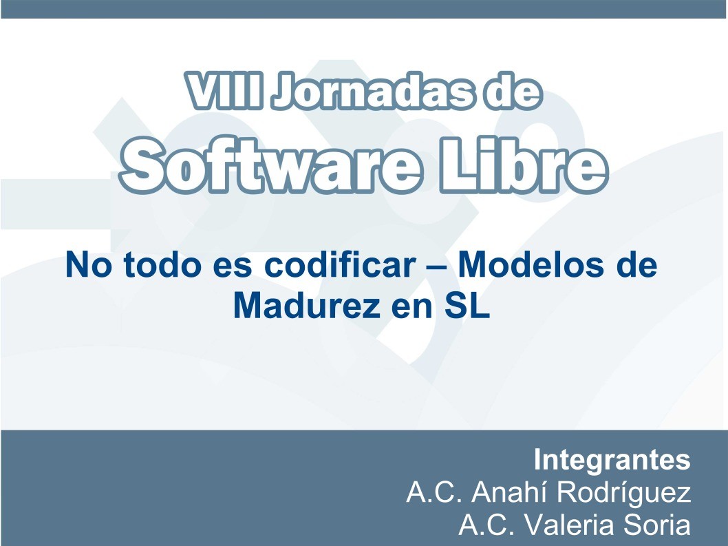 Imágen de pdf No todo es codificar - Modelos de Madurez en SL
