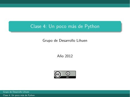 Imágen de pdf Clase 4: Un poco más de Python