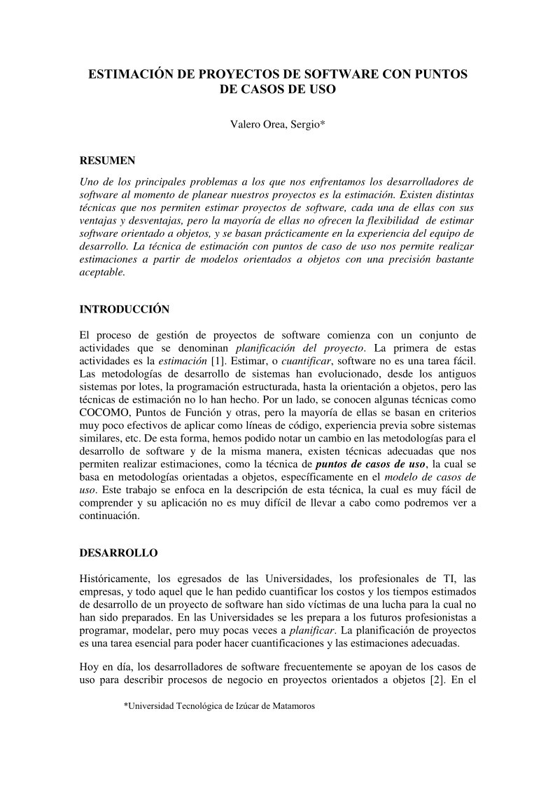 Imágen de pdf Estimación de proyectos de software con puntos de casos de uso