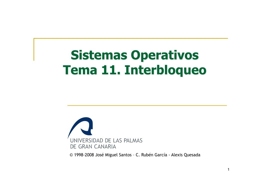 Imágen de pdf Tema 11: Interbloqueo sobre sistemas operativos