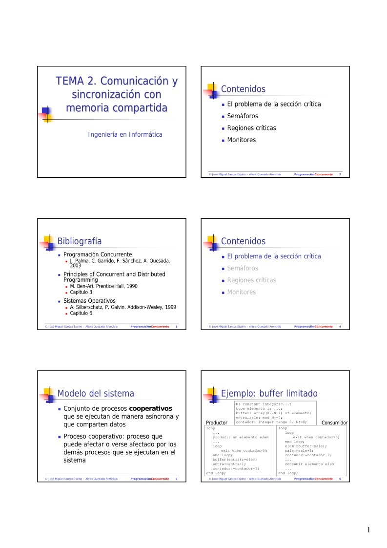 Imágen de pdf Tema2. Comunicación y sincronización con memoria compartida