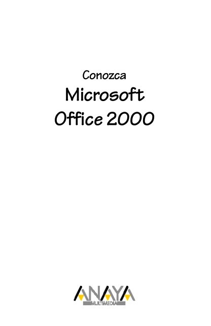 Imágen de pdf Conozca Microsoft Office 2000