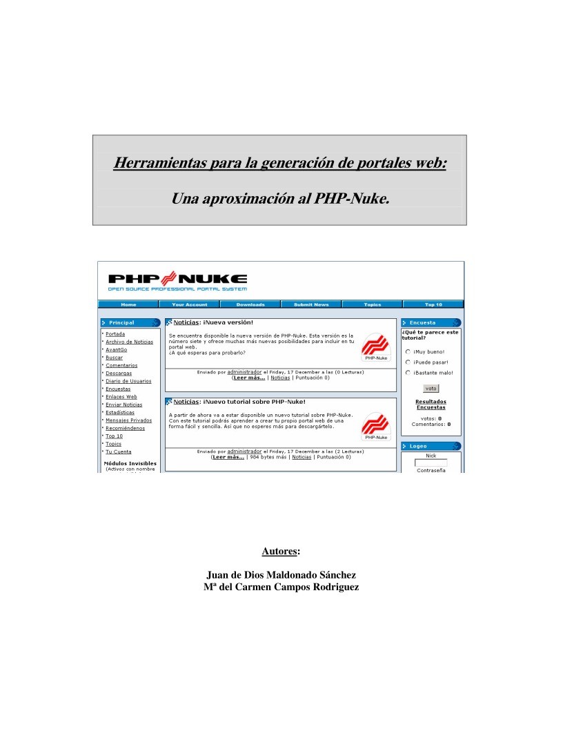 Imágen de pdf Una aproximación al PHP-Nuke