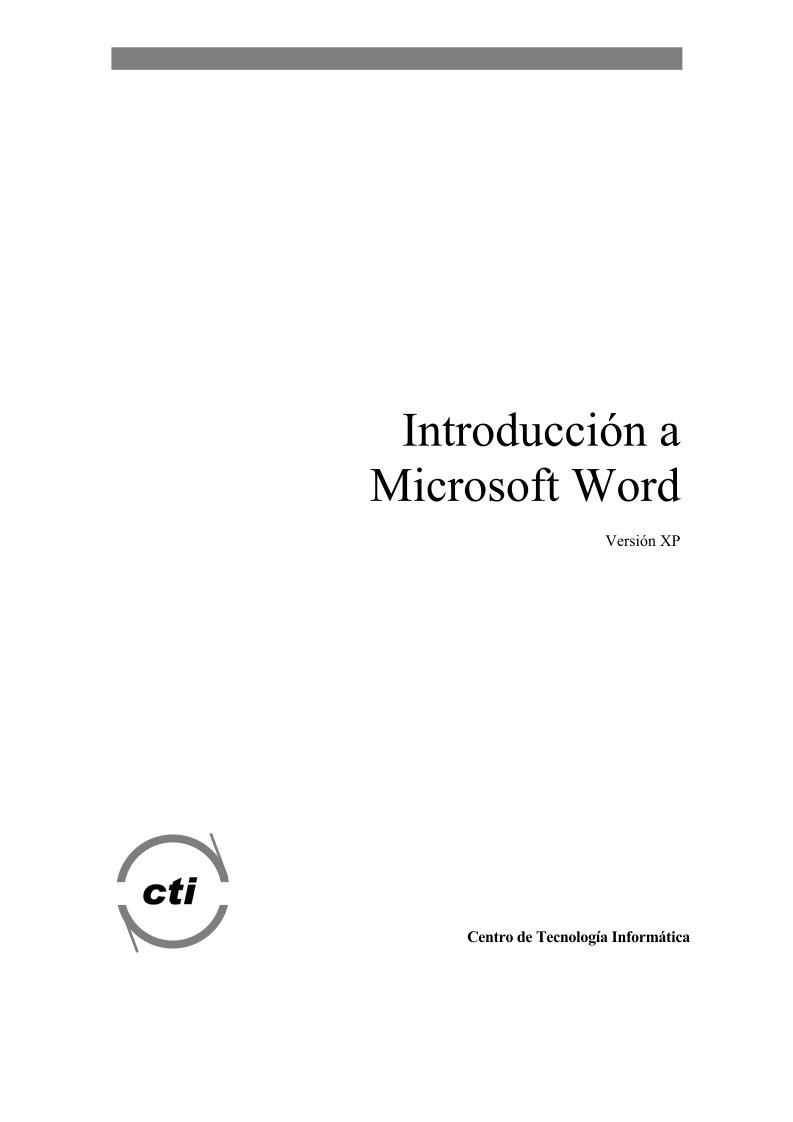 Imágen de pdf Introducción a Microsoft Word - Versión XP