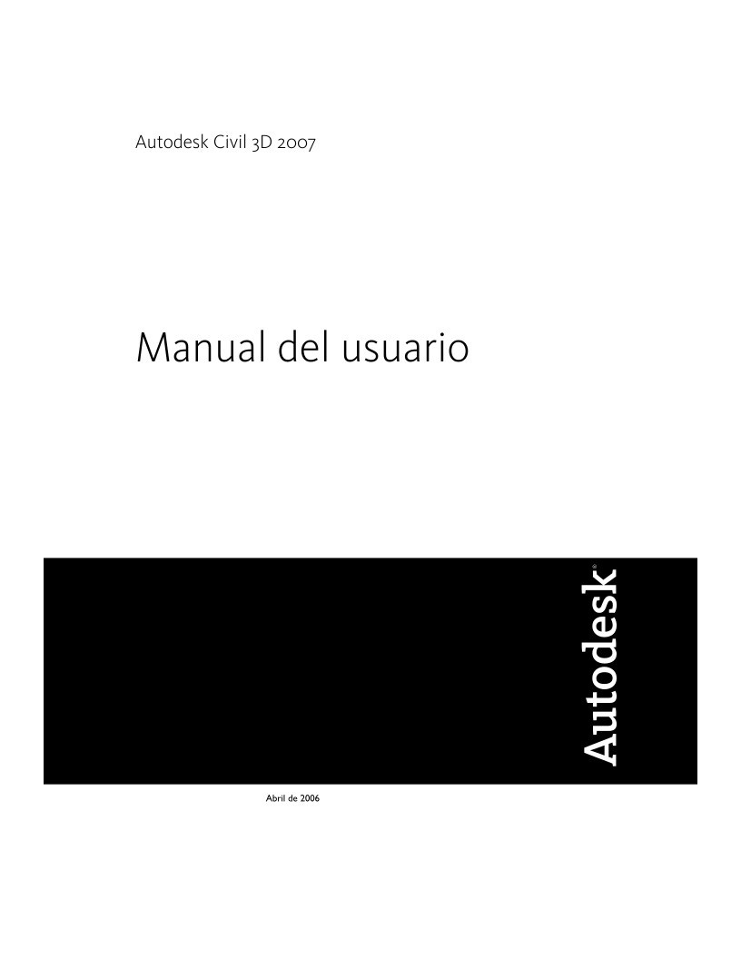 Imágen de pdf Autodesk Civil 3D 2007 - Manual de usuario