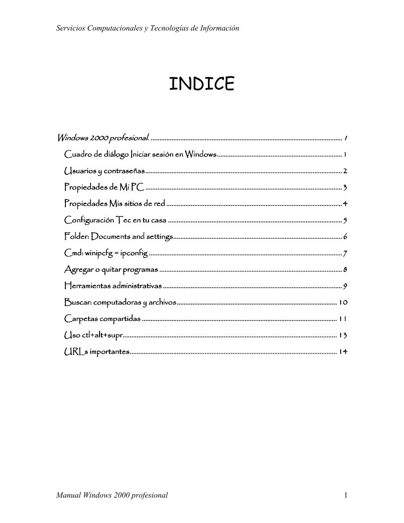 Imágen de pdf Manual Windows 2000 Profesional