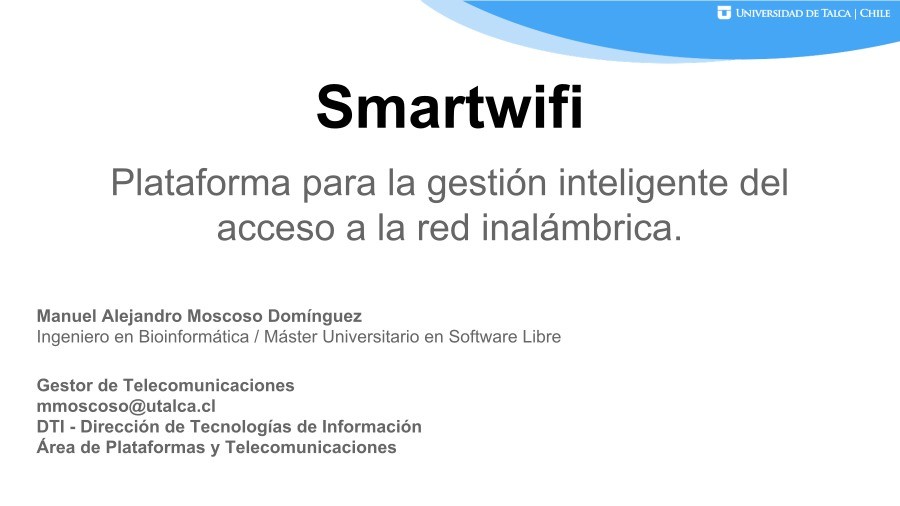 Imágen de pdf Smartwifi - Plataforma para la gestión inteligente del acceso a la red inalámbrica